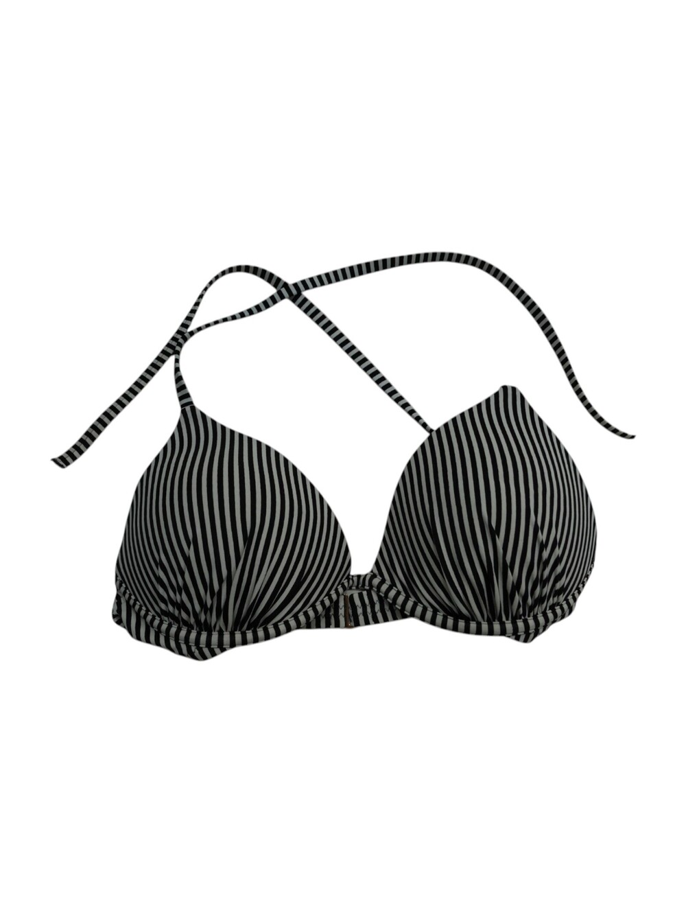 Women's Shade Shore 34D Bathing Suit Top Striped Swim String